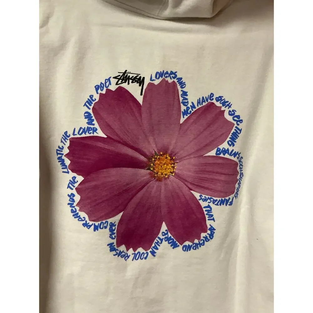 Stüssy Men’s Cosmos Hoodie White Size XL - Picture 3 of 5